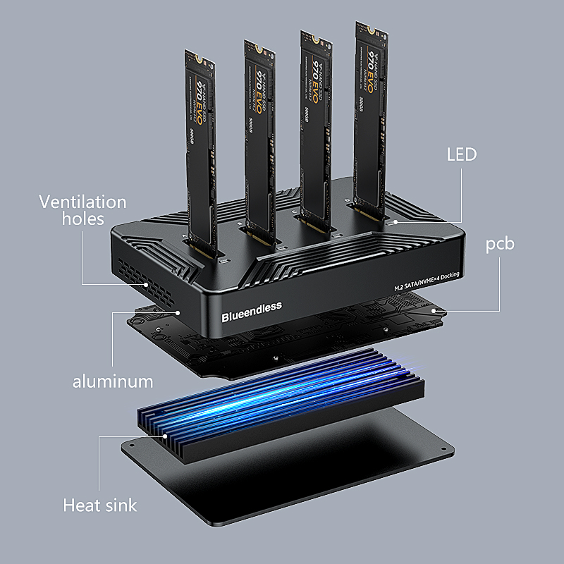 8Tb M2 Nvme Ssd - Blueendless 4 bay m2 SSD stasiun