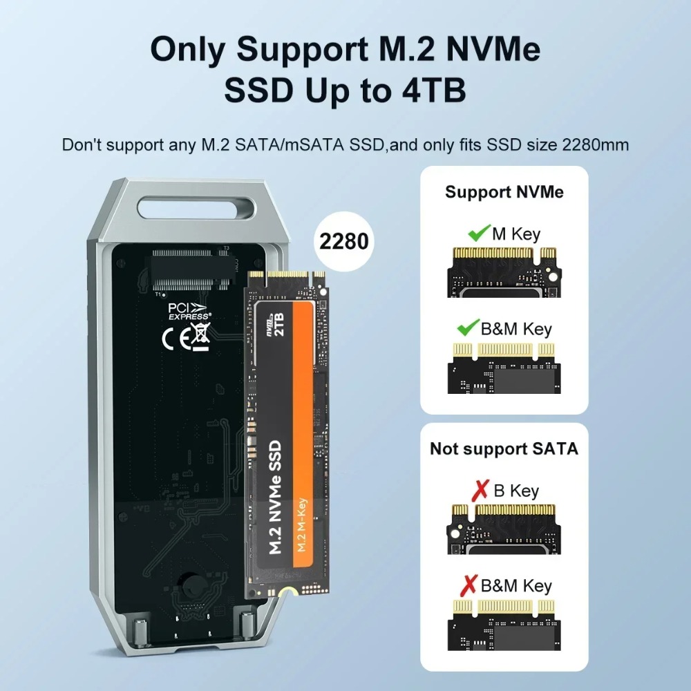 Casing SSD MAIWO USB4 NVMe M.2 - Usb4 40Gbps External Ssd 8Tb ulasan dan harga