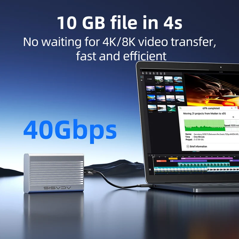 Acasis 40Gbps USB4 M.2 NVMe SS - Usb4 40Gbps External Ssd 8Tb ulasan dan harga