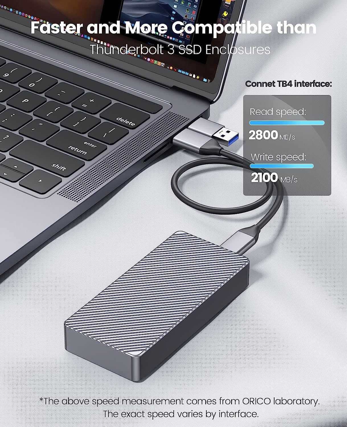 ORICO adaptor eksternal alumin - Thunderbolt 4 External Ssd 4Tb ulasan dan harga