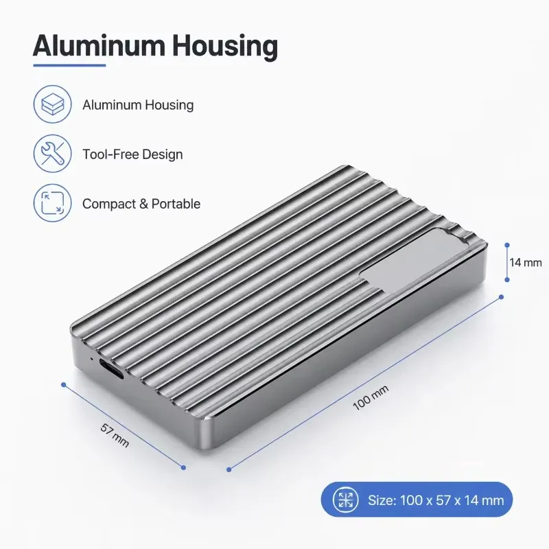 AP01 untuk Aluminium M.2 NVMe  - Usb4 40Gbps External Ssd 8Tb ulasan dan harga