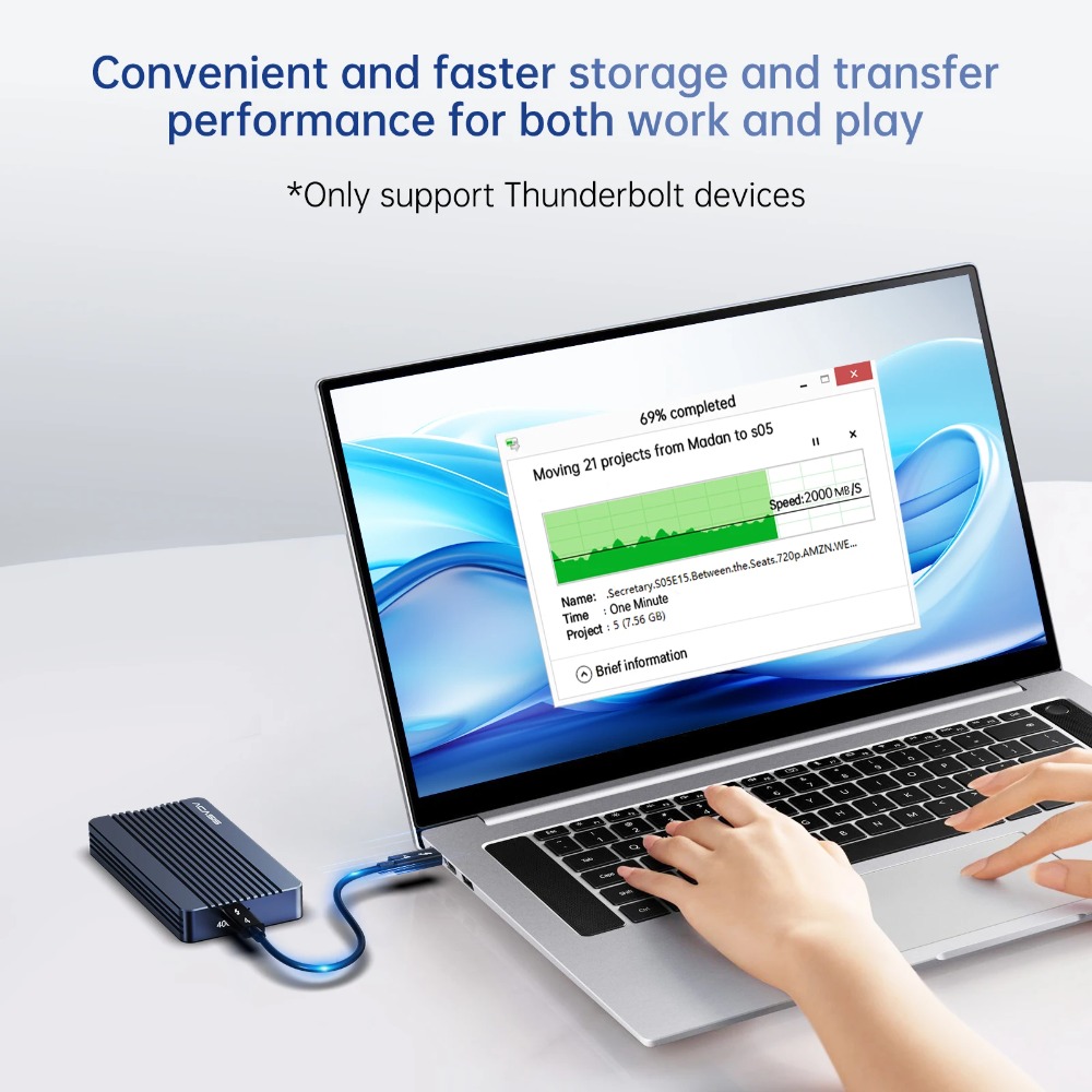 Casing SSD Acasis 40Gbps USB 4 - 8Tb M2 Nvme Ssd ulasan dan harga