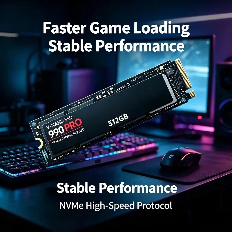 SSD Asli 990 PRO – 512GB/1TB/2 - Pcie 4.0 4Tb 2280 Ssd 7450Mbps ulasan dan harga